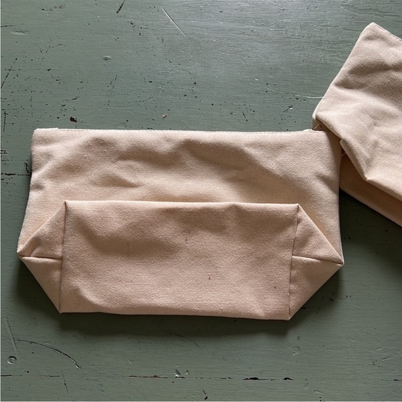 Canvas Bridesmaid Make up bag with greenery design Set - Picture 2 of 5